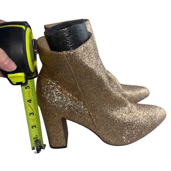 NWOT Gold Glitter Ankle Boots Size EU 41 / US 10-10.5 - Picture 4 of 9